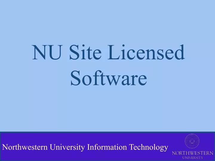 nu site licensed software