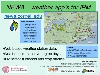 NEWA – weather app’s for IPM