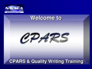 CPARS &amp; Quality Writing Training