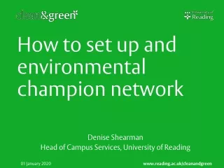 How to set up and environmental champion network
