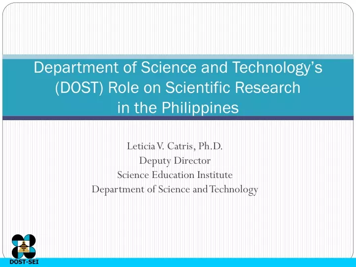department of science and technology s dost role on scientific research in the philippines