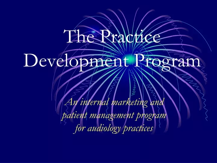 the practice development program