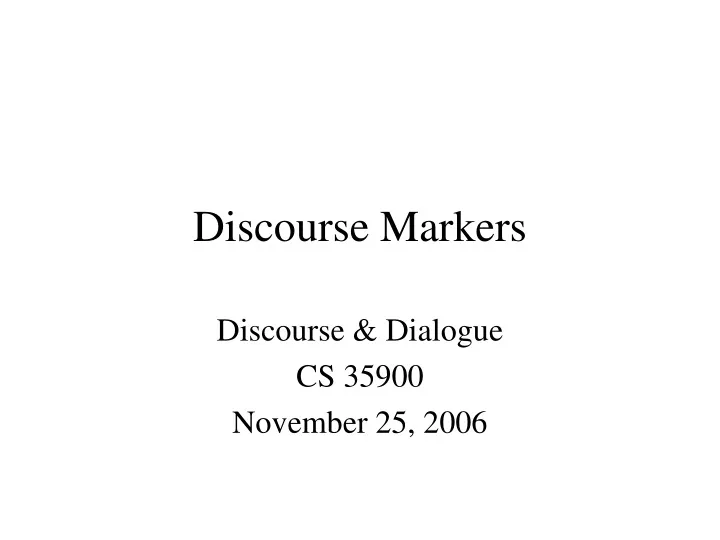 discourse markers