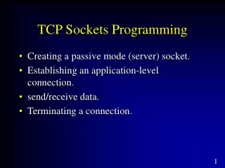 TCP Sockets Programming