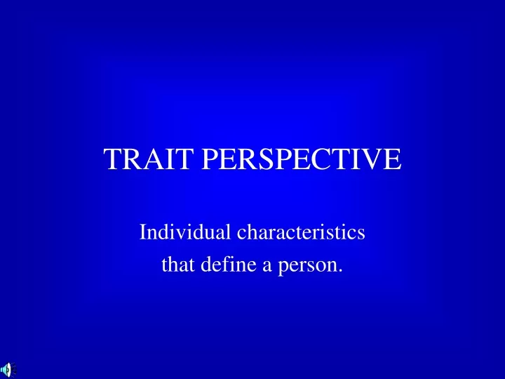 trait perspective