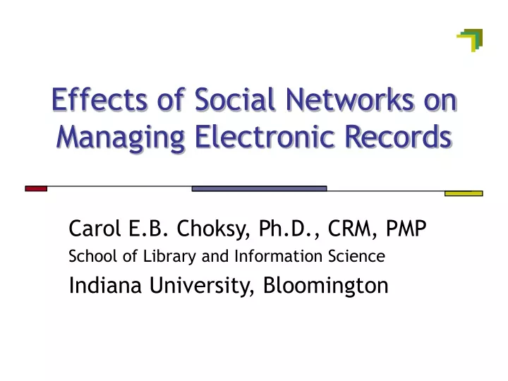 effects of social networks on managing electronic records
