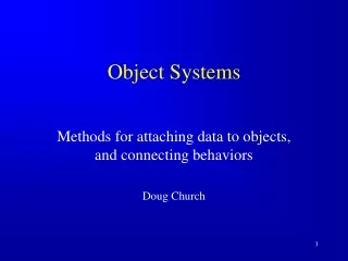 Object Systems