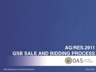 AG/RES.2911 GSB SALE AND BIDDING PROCESS