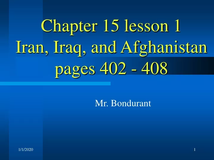 chapter 15 lesson 1 iran iraq and afghanistan pages 402 408