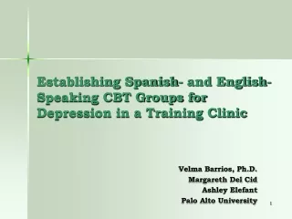 Establishing Spanish- and English-Speaking CBT Groups for Depression in a Training Clinic