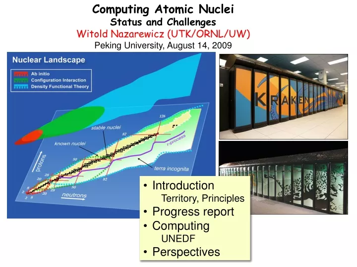 computing atomic nuclei status and challenges