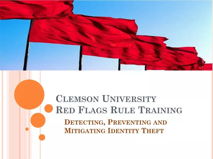 clemson university red flags rule training