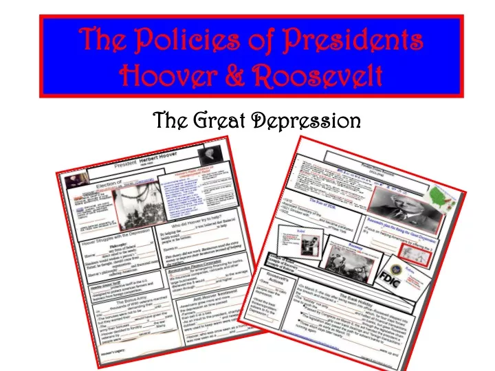 the policies of presidents hoover roosevelt