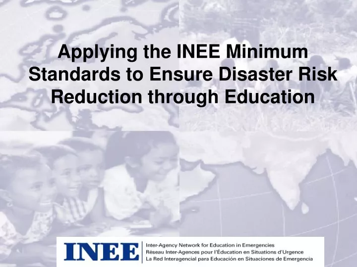 applying the inee minimum standards to ensure