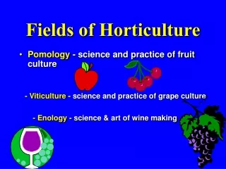 Fields of Horticulture