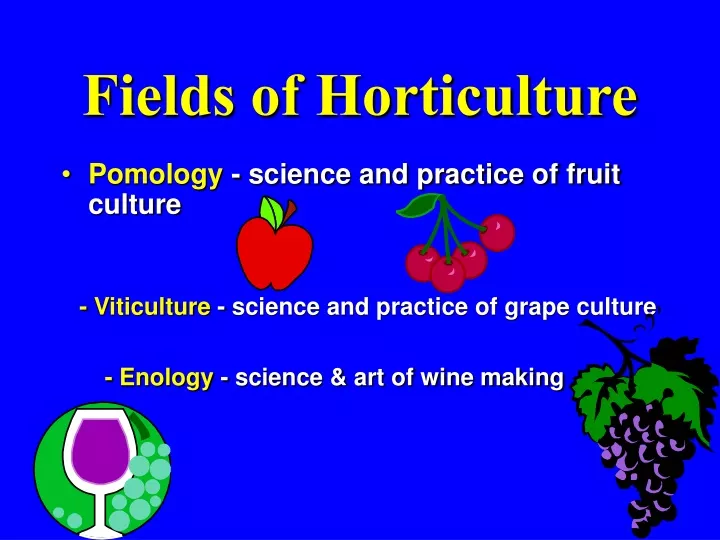 fields of horticulture