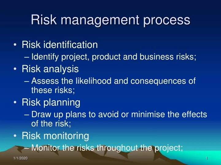 r isk management process