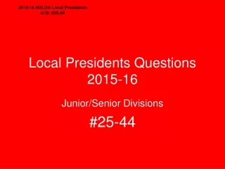 Local Presidents Questions 2015-16