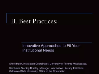 IL Best Practices:
