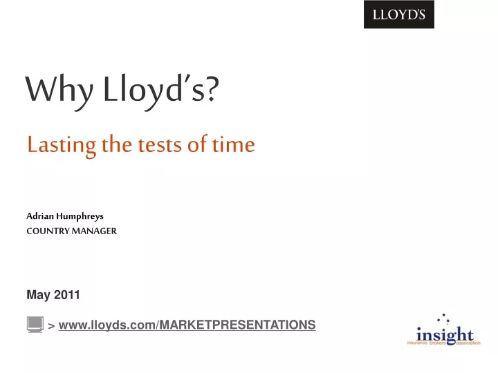 why lloyd s lasting the tests of time