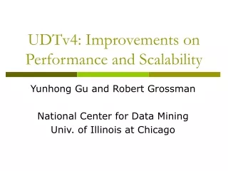 UDTv4: Improvements on Performance and Scalability