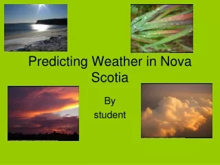 Predicting Weather in Nova Scotia