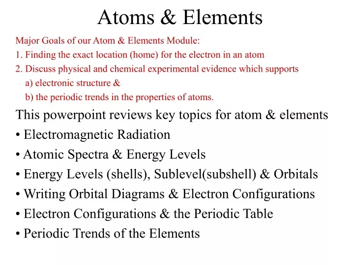 atoms elements