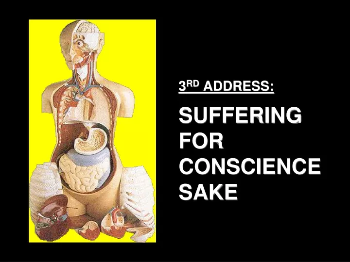 3 rd address suffering for conscience sake