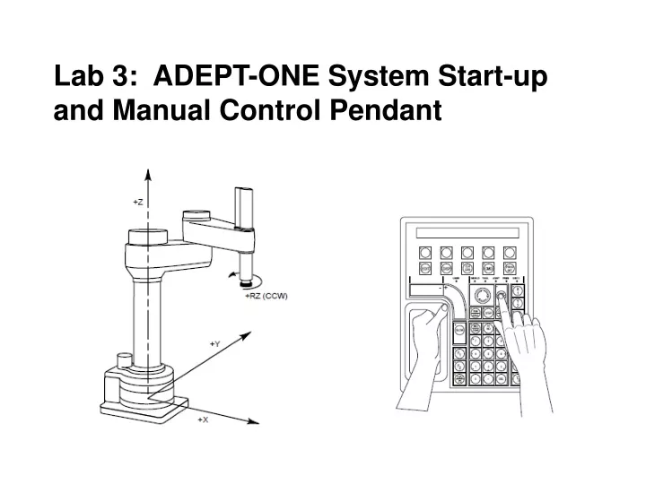 lab 3 adept one system start up and manual