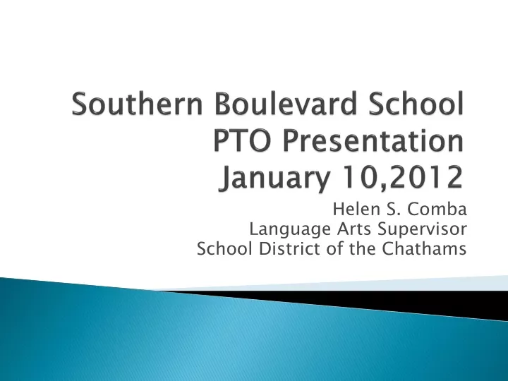 southern boulevard school pto presentation january 10 2012