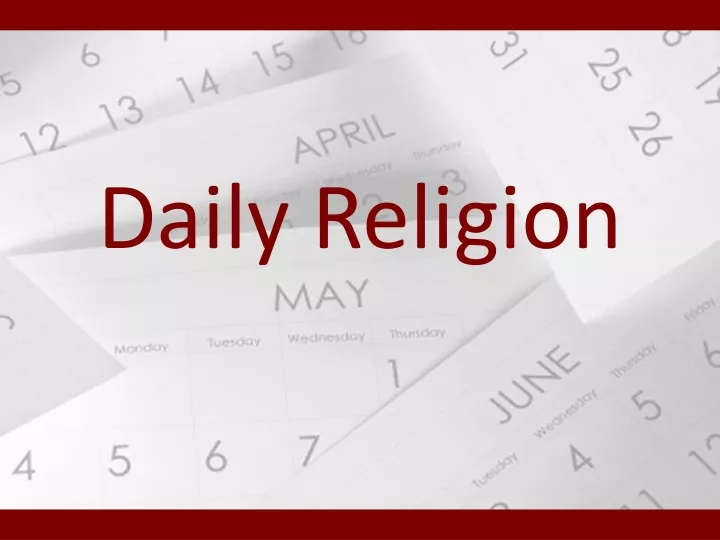 daily religion