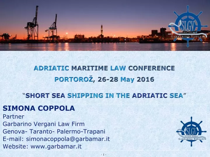 adriatic maritime law conference portoro