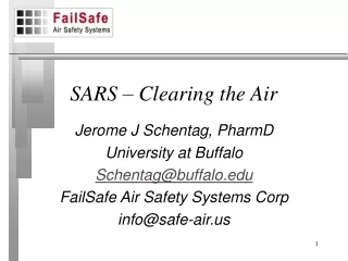 SARS – Clearing the Air
