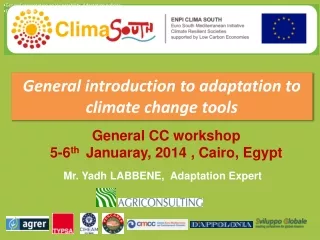 General introduction to adaptation to climate change tools