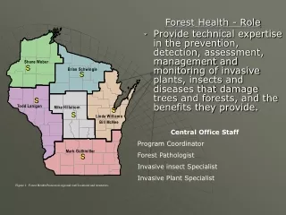 Figure 1.  Forest Health Protection regional staff locations and territories.