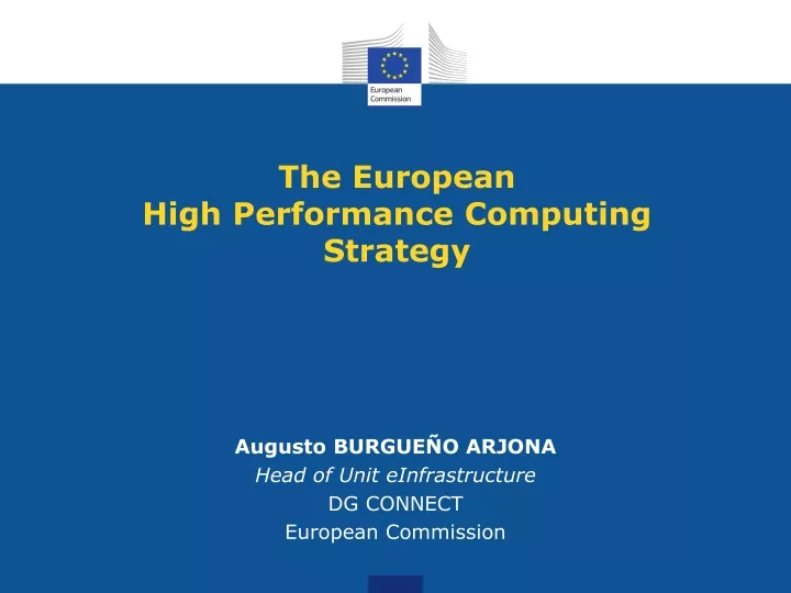 the european high performance computing strategy