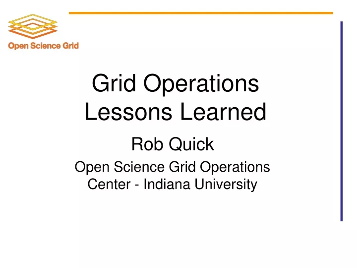 grid operations lessons learned