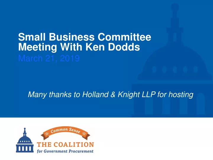 small business committee meeting with ken dodds