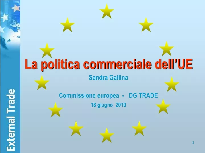 la politica commerciale dell ue sandra gallina