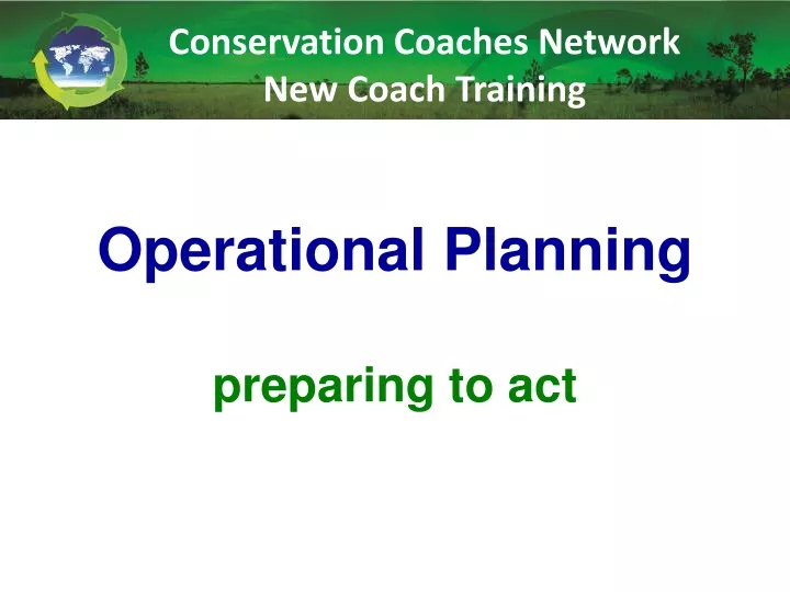 operational planning preparing to act