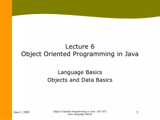 lecture 6 object oriented programming in java