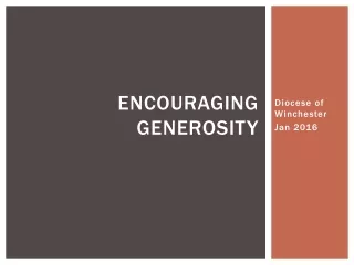 Encouraging Generosity