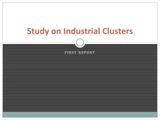 Study on Industrial Clusters
