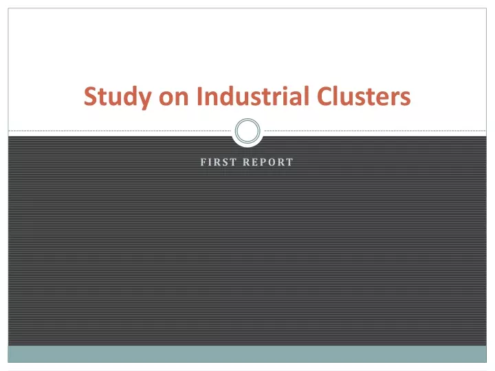 study on industrial clusters