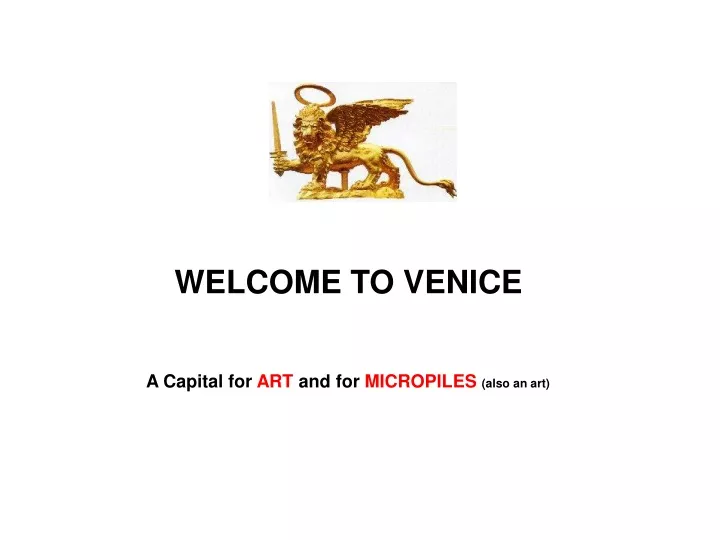 welcome to venice