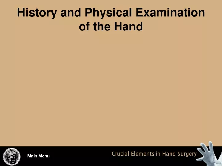 history and physical examination of the hand