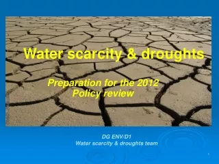 Water scarcity &amp; droughts