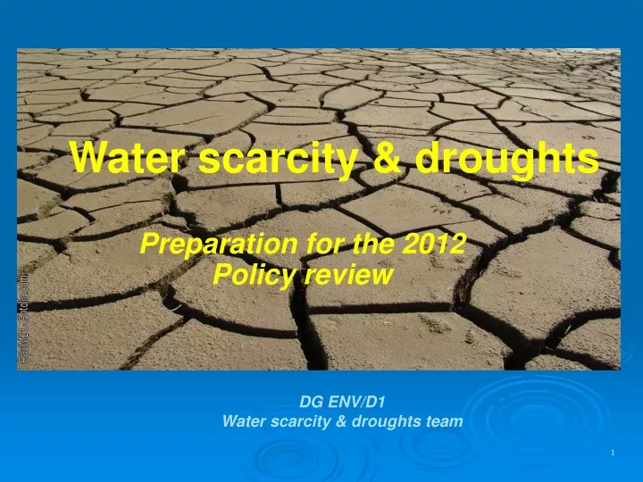 water scarcity droughts