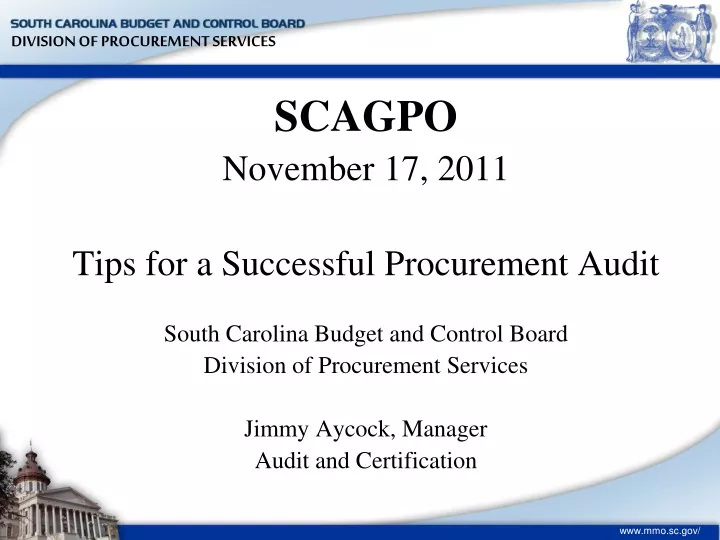 scagpo november 17 2011 tips for a successful