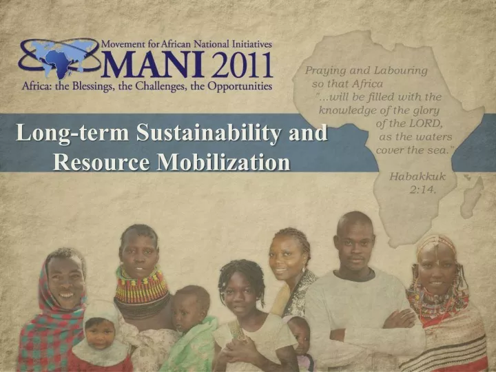 long term sustainability and resource mobilization